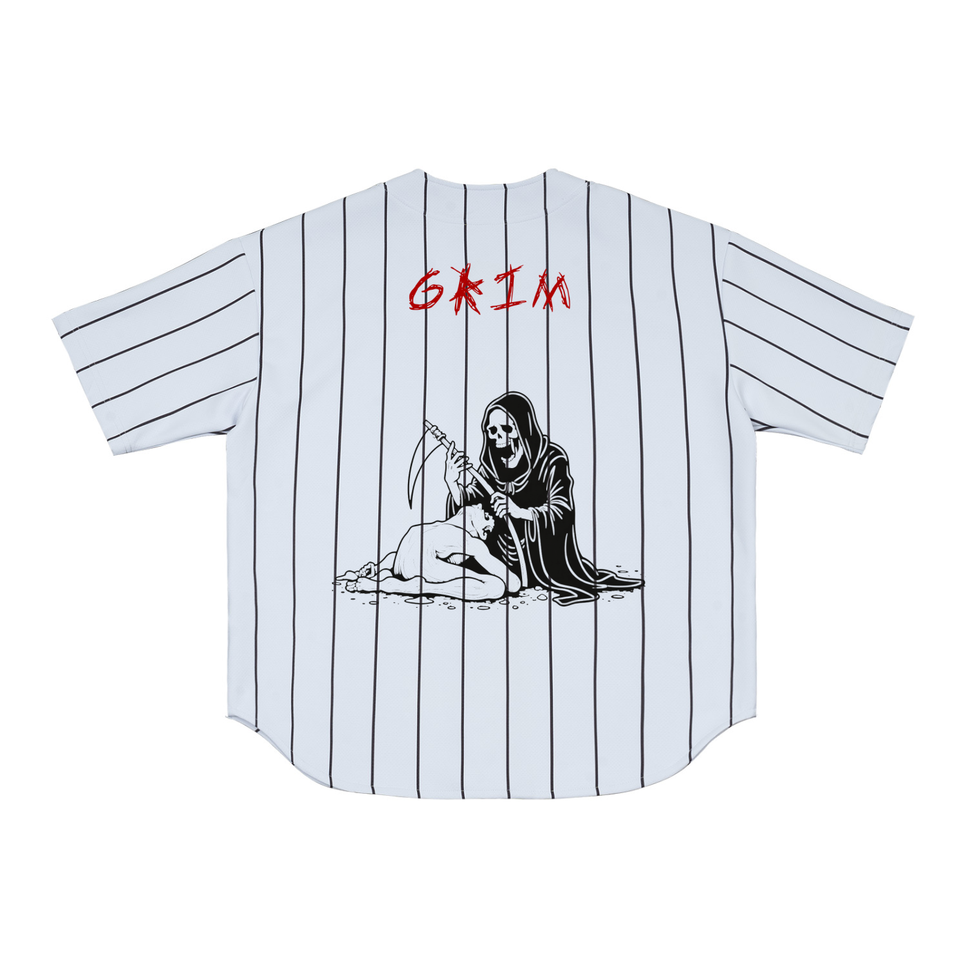 Grim Reaper #99 Pinstripe Baseball Jersey by ODMPOD