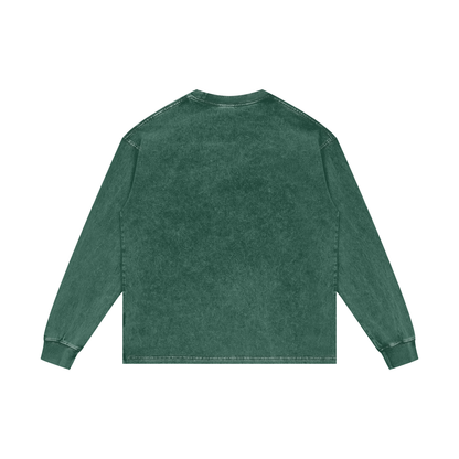 ABSTRACT EXPRESSION Acid Wash Oversize Long Sleeve T-Shirt by ODMPOD
