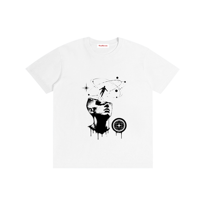 Unisex T-shirt, Lucent white, crew neck, short sleeves, front face graphic print