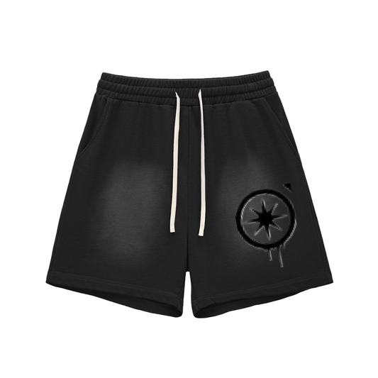 Solar Sun Fade Raw Edge Cotton Shorts by ODMPOD