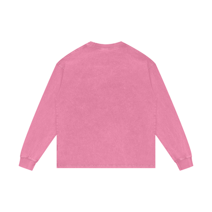 ABSTRACT EXPRESSION Acid Wash Oversize Long Sleeve T-Shirt by ODMPOD