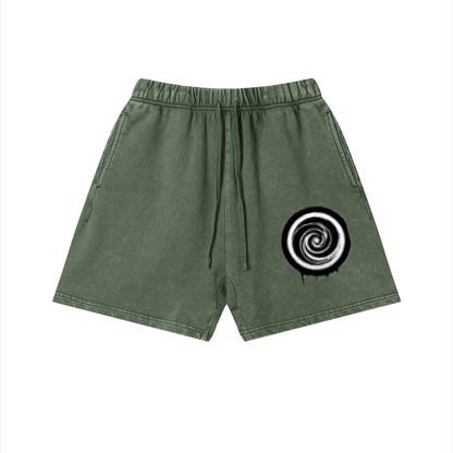 Solar Vintage Wash Cotton Shorts by ODMPOD