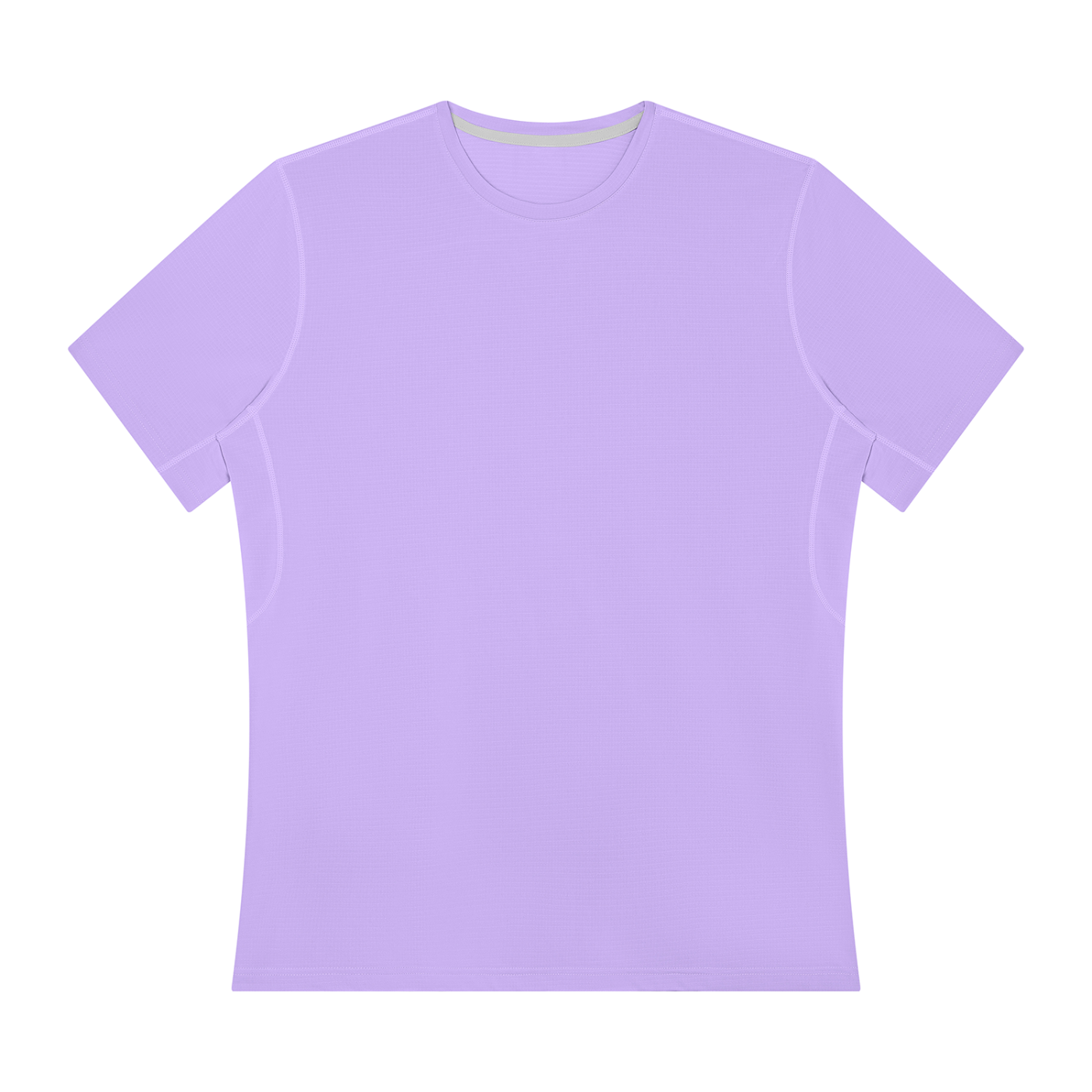 Men's regular-fit performance t-shirt, light purple, crew neck, short sleeves, front view