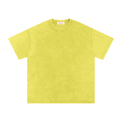 Snow Washed Oversized Cotton T-Shirt by ODMPOD