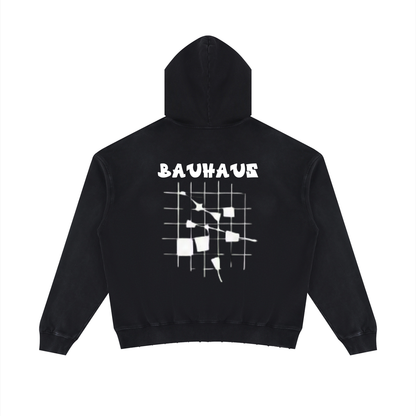 BAUHAUS Mineral Wash Distressed Hoodie by ODMPOD