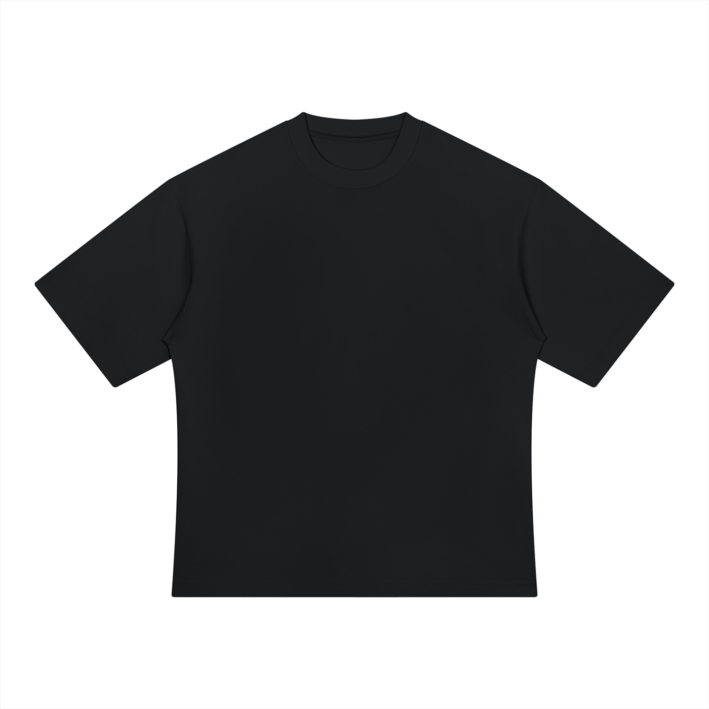Unisex heavyweight oversized T-shirt, black, front view