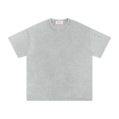 Snow Washed Oversized Cotton T-Shirt by ODMPOD