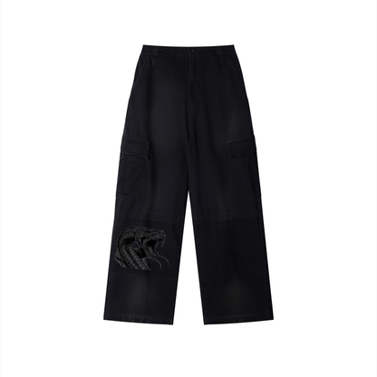 Unisex Sunfade Washed Fleece Cargo Pants by ODMPOD