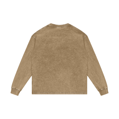 ABSTRACT EXPRESSION Acid Wash Oversize Long Sleeve T-Shirt by ODMPOD