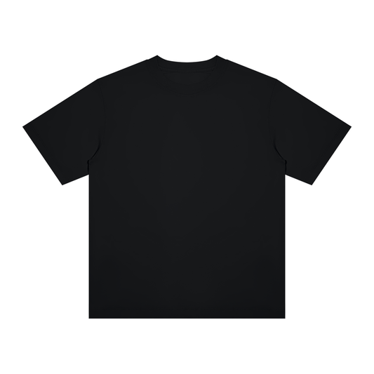 Black unisex crewneck T-shirt, short sleeves, regular fit