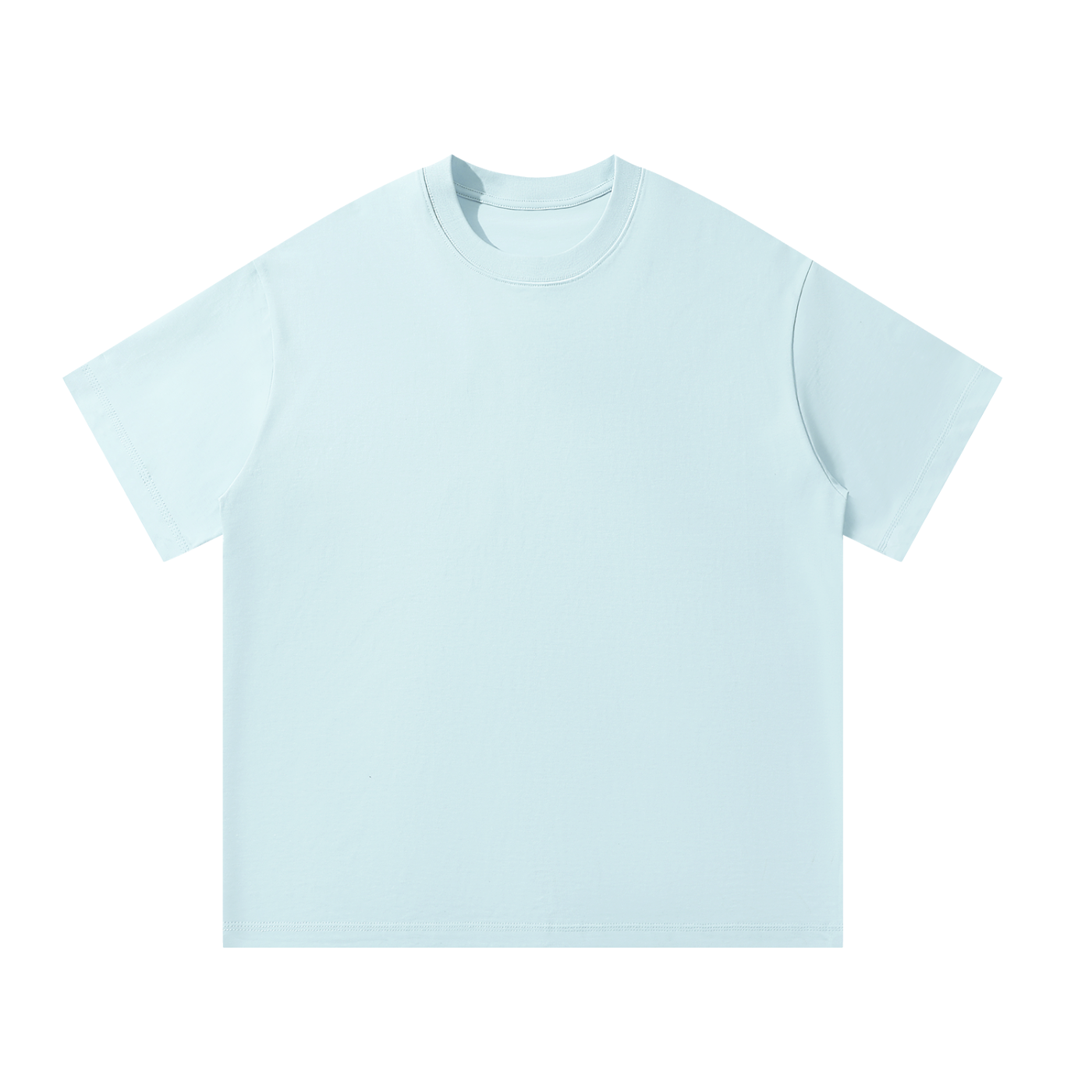 Unisex oversized T-shirt, sky blue, crew neck with short sleeves