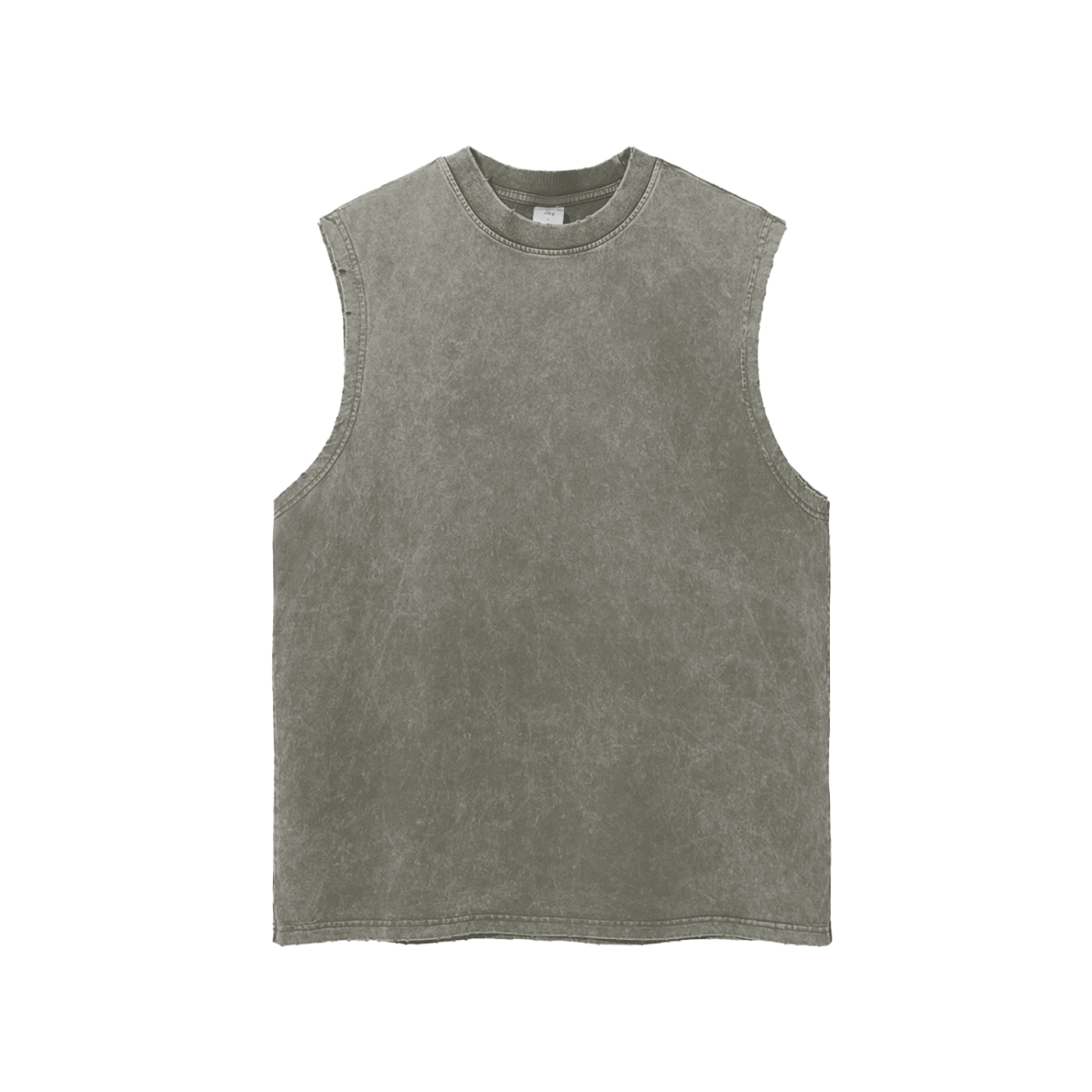 Snow Washed Frayed Hem Tank Top by ODMPOD