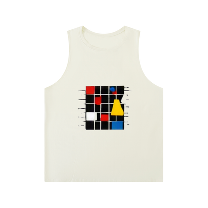 BAUHAUS Men's Solid Color Crewneck Tank Top by ODMPOD