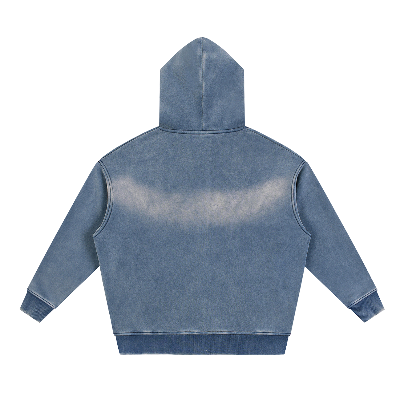 ABSTRACT EXPRESSION Sunfade Two-way Zipper Boxy Fleece Hoodie by ODMPOD