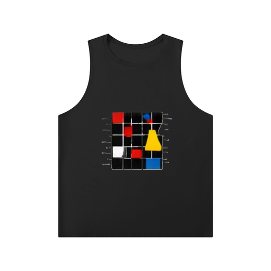 BAUHAUS Men's Solid Color Crewneck Tank Top by ODMPOD