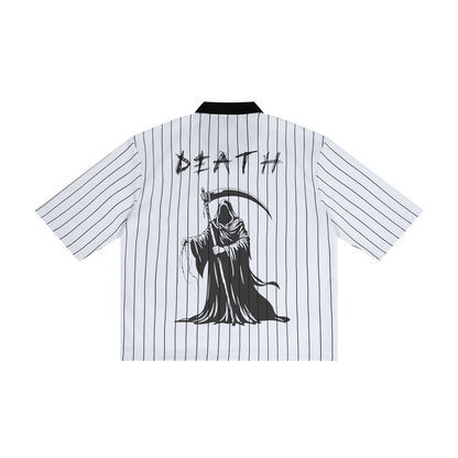 Grim Reaper DEATH #00 Pinstripe Collared Soccer Jersey by ODMPOD