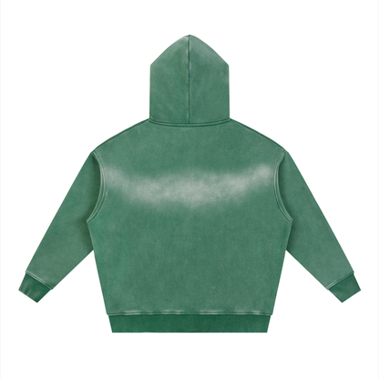 ABSTRACT EXPRESSION Sunfade Two-way Zipper Boxy Fleece Hoodie by ODMPOD