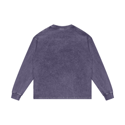 ABSTRACT EXPRESSION Acid Wash Oversize Long Sleeve T-Shirt by ODMPOD
