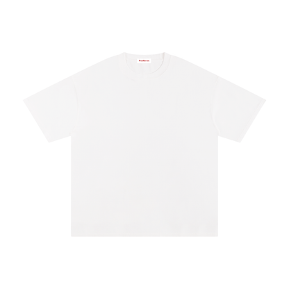FERAL cotton T-shirt, white, front view, crew neck, plain