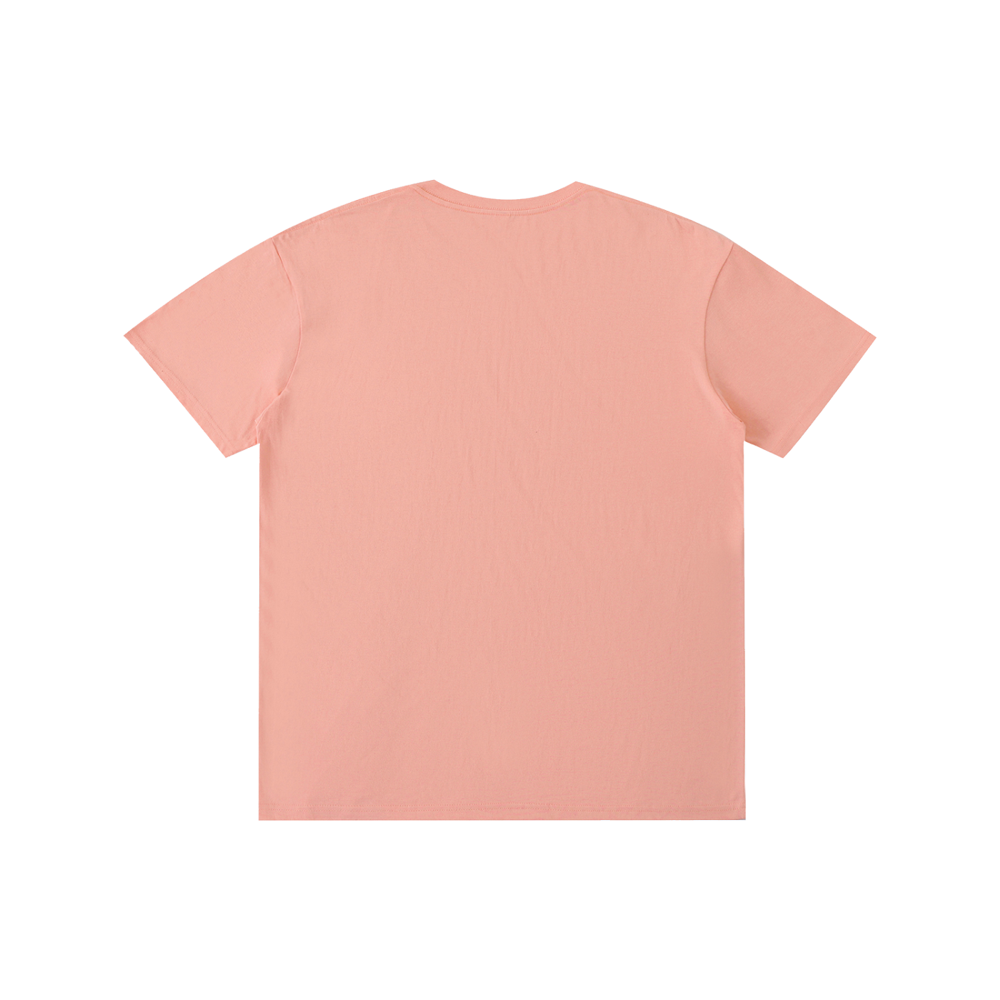 Unisex cotton T-shirt, light pink, plain back with crew neck and short sleeves
