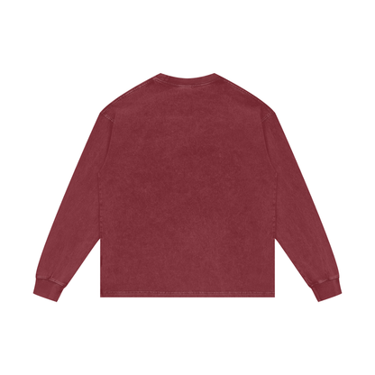 ABSTRACT EXPRESSION Acid Wash Oversize Long Sleeve T-Shirt by ODMPOD
