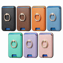 MagSafe card holder wallet with key ring loop, assorted pastel colors