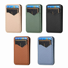 Textured magnetic card holder wallet with side zipper, beige, green, blue colors