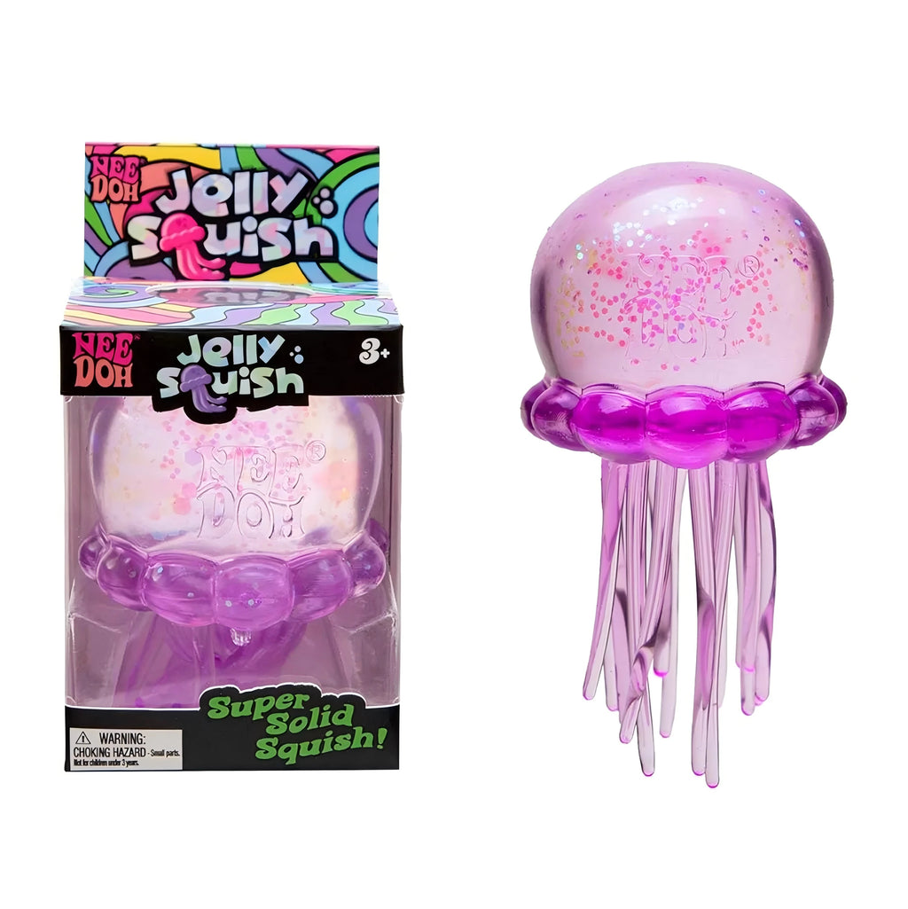 NeeDoh  Trending Jellyfish & Cube Squish Toy, Soft Jelly Squeeze Stress Relief Fidget Toy, Sensory NeeDoh for Kids & Adults