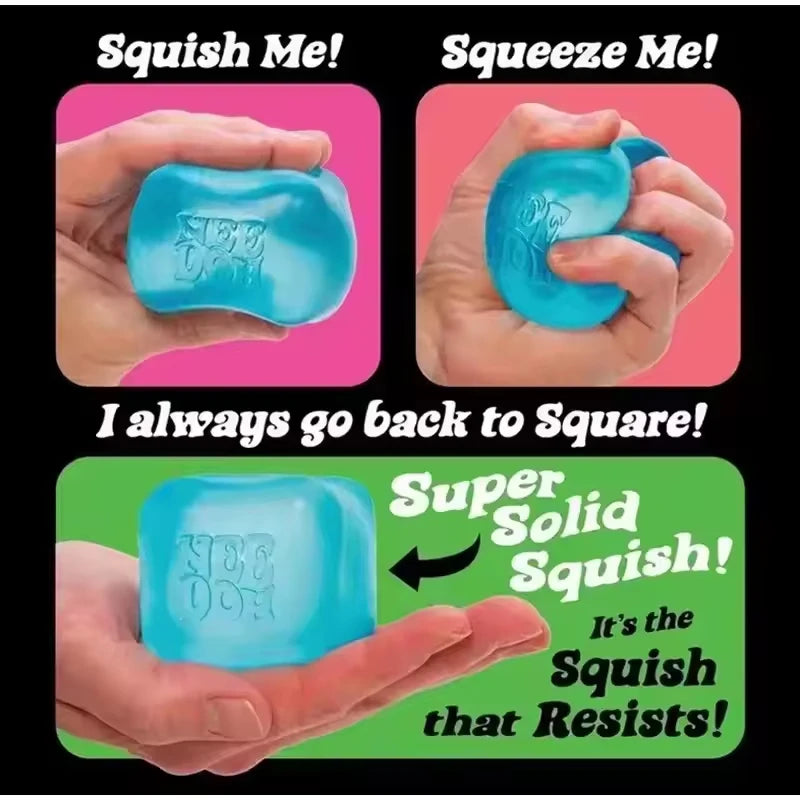 Needoh Nice Cube Sensory Stress Reliever Fidget Tool For Anxiety & Focus Desk Sensory Cube For Adults & Kids Birthday Gift