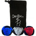 Dirtbag Classic Footbag Hacky Sack 3-Pack with Carry Pouch,Sand-Filled 8-Panel Synthetic Suede Footbag Set for Beginners &Player