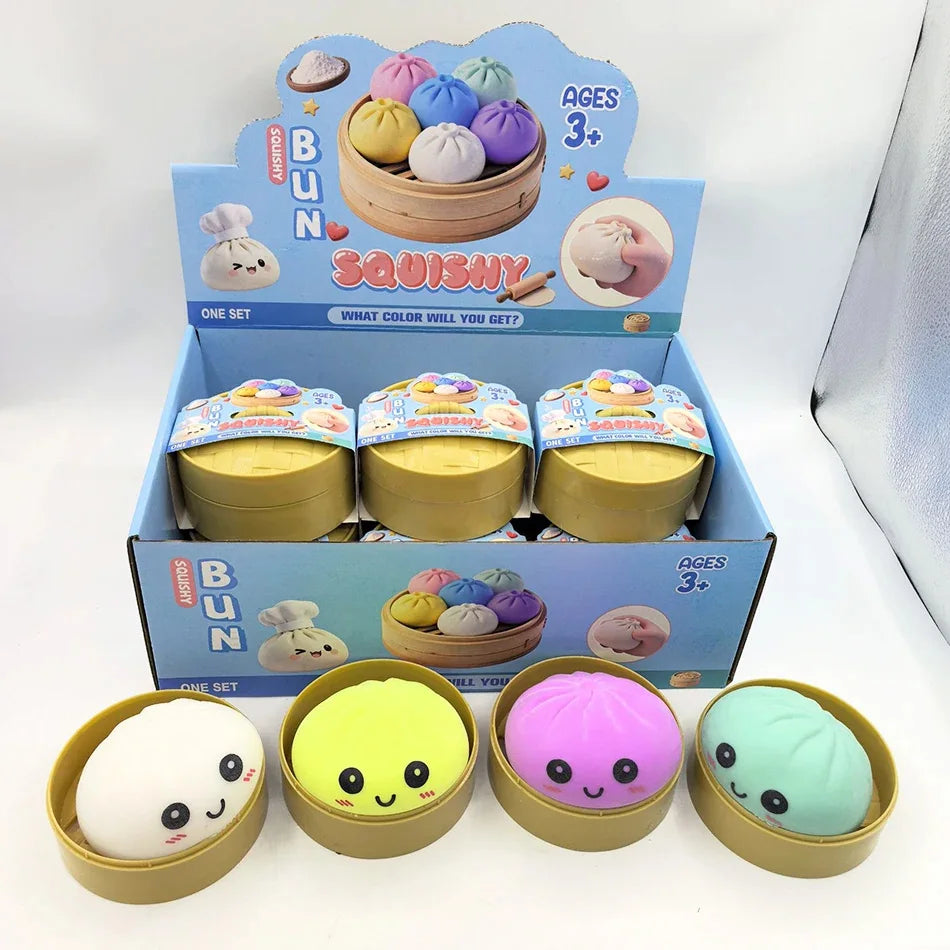 Dumpling Pressure Dumpling Squishies Kawaii Mini Food Shape Squishy Toy Slow Rise Sensory Fidget Stress Relief Party Favor Gifts