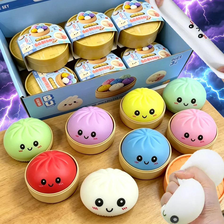 Dumpling Pressure Dumpling Squishies Kawaii Mini Food Shape Squishy Toy Slow Rise Sensory Fidget Stress Relief Party Favor Gifts