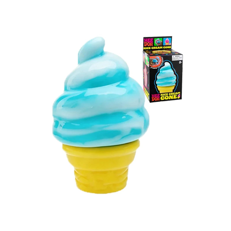 2026 Needoh Nice Cream Cone Colorful Ice Cream Shaped Sensory Stress Reliever Fidget toy  Anxiety & Focus for Adults & Kids