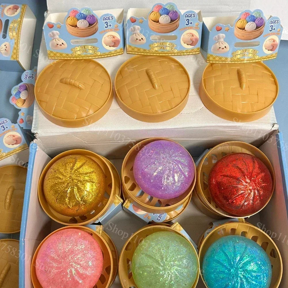 Dumpling Squishy Mysteries Dumplings Stress Relief Fidget Toy Home Office Desk Accessories Party Gifts Mystery Dumpling Squishy