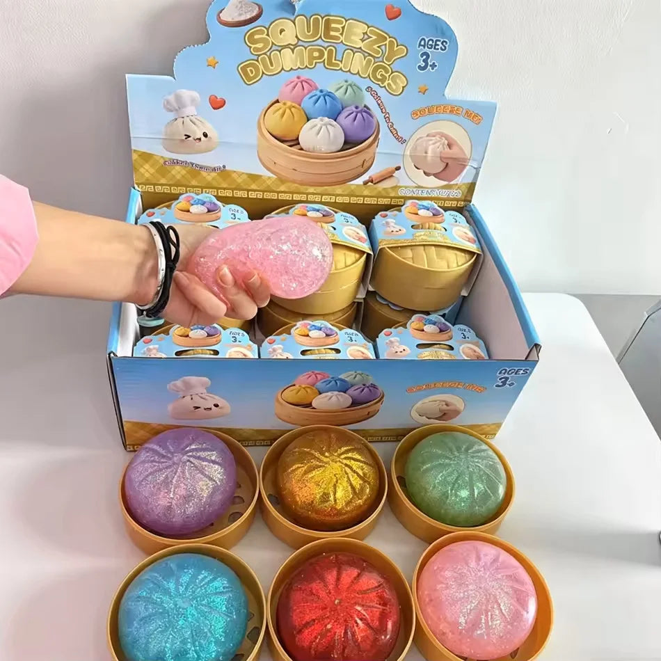 *Dumpling Squishy Mysteries Dumplings Stress Relief Fidget Toys Home Office Desk Accessories Party Gift Mystery Dumpling Squishy