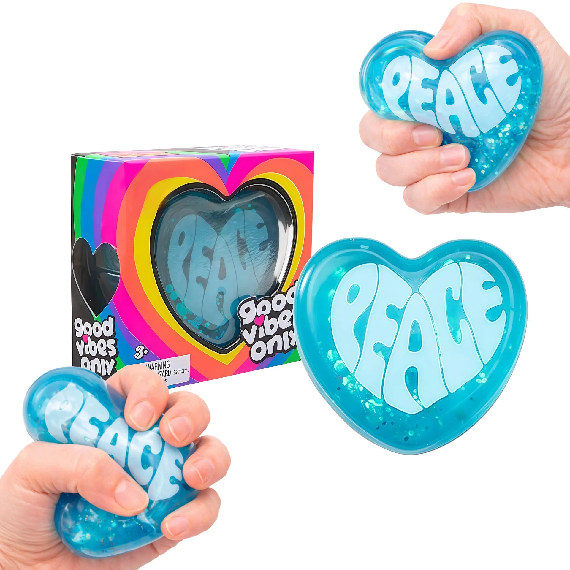 Needoh stress relieving toy with a soft and comfortable touch, gentle and non stick heart shape, cute, compact and portable palm