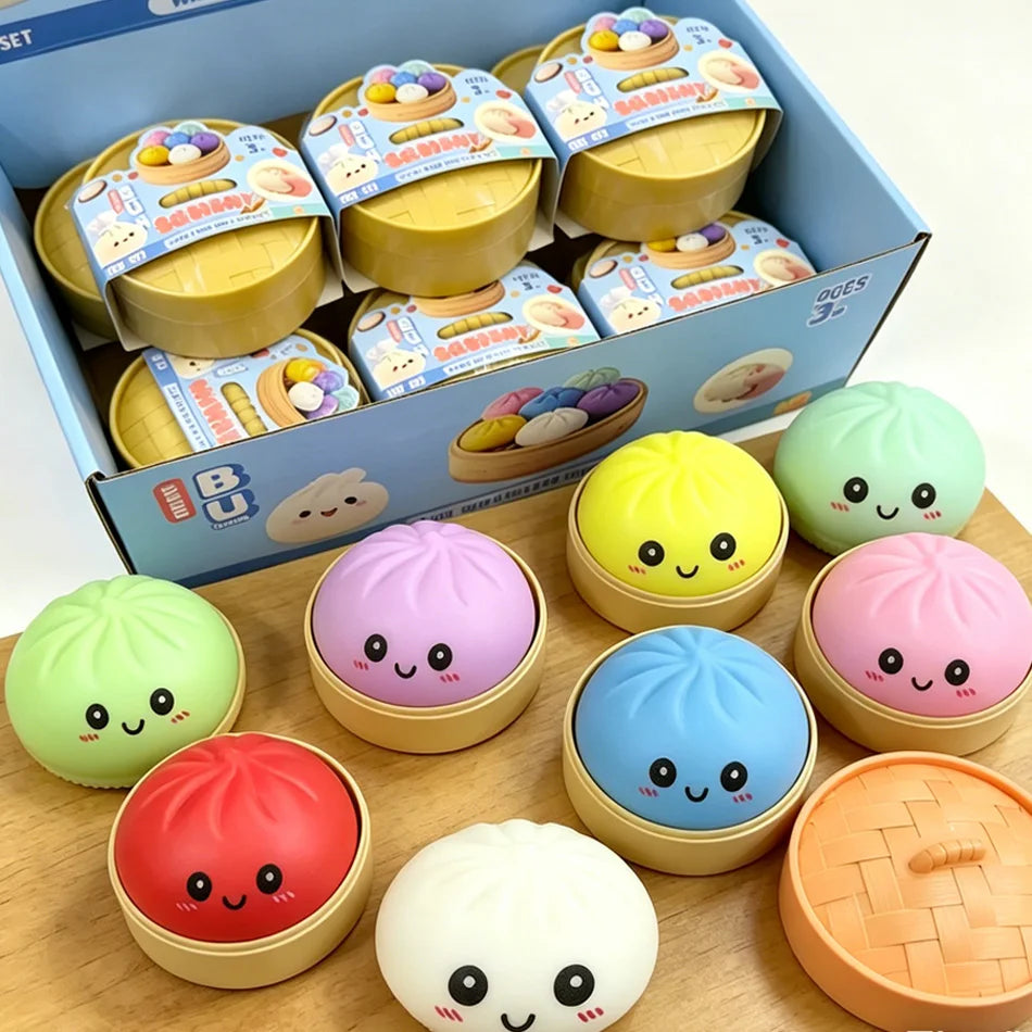 Dumpling Pressure Dumpling Squishies Kawaii Mini Food Shape Squishy Toy Slow Rise Sensory Fidget Stress Relief Party Favor Gifts