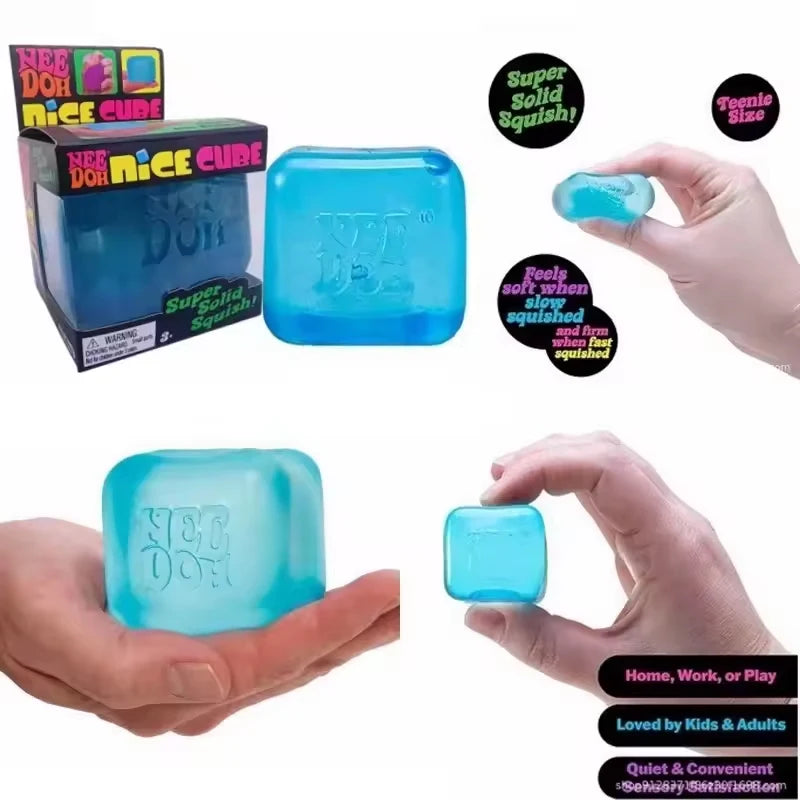 Needoh Nice Cube Sensory Stress Reliever Fidget Tool For Anxiety & Focus Desk Sensory Cube For Adults & Kids Birthday Gift