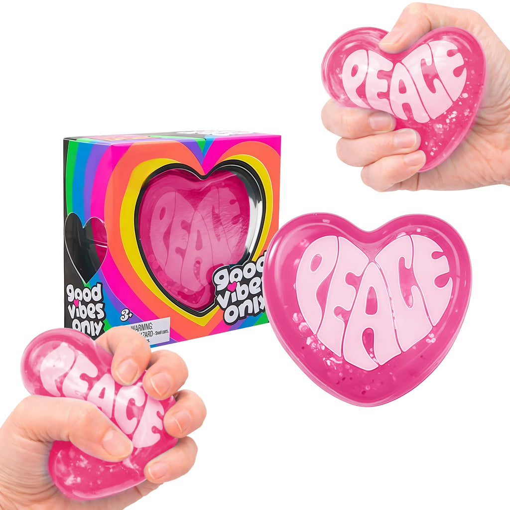 Needoh stress relieving toy with a soft and comfortable touch, gentle and non stick heart shape, cute, compact and portable palm
