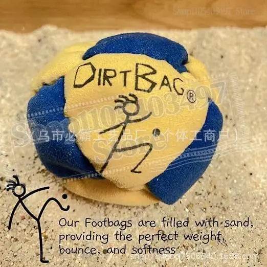 World Foot Bag DirtBag Hacky Sack Footbag Sand Filled Synthetic Suede for Party & Training