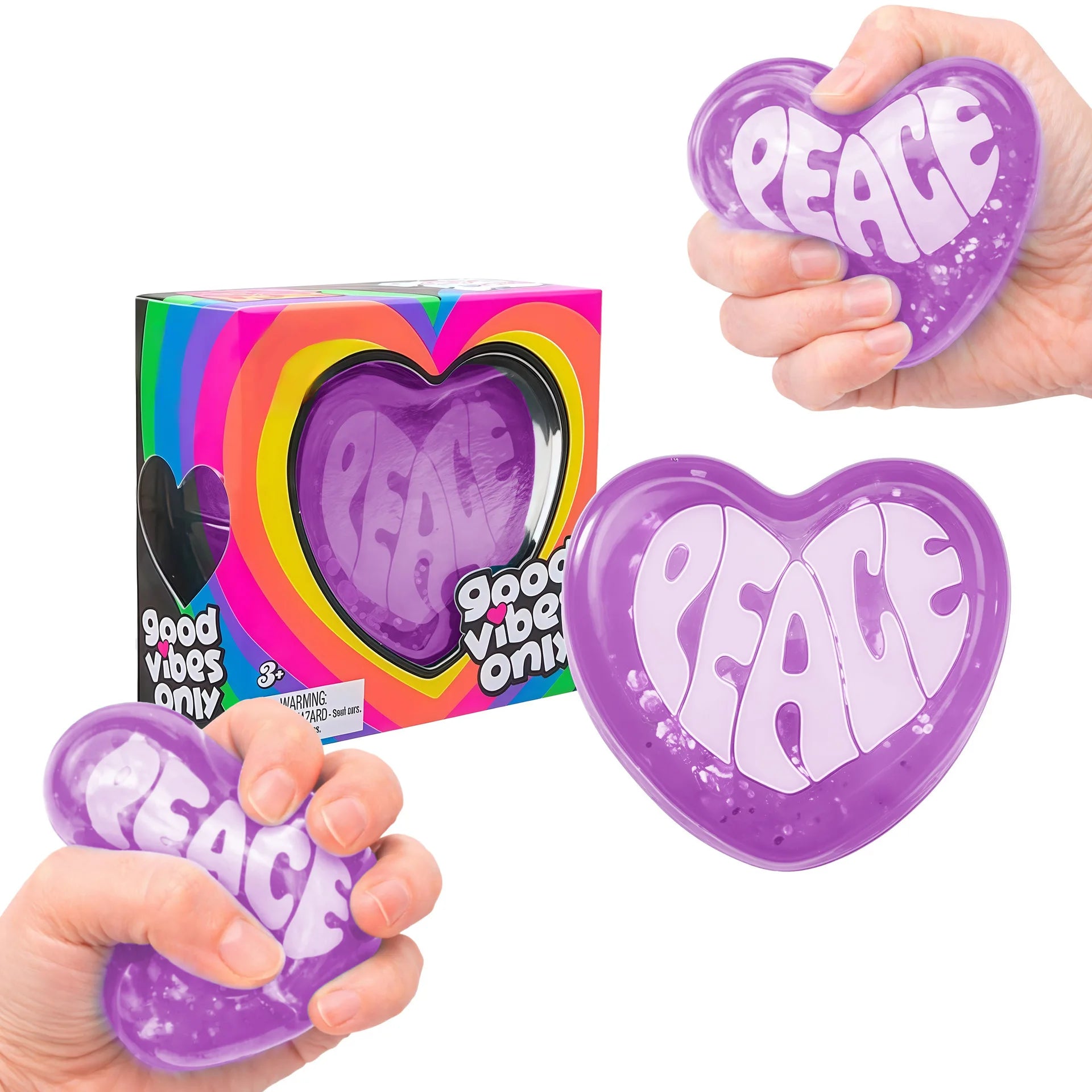Needoh stress relieving toy with a soft and comfortable touch, gentle and non stick heart shape, cute, compact and portable palm