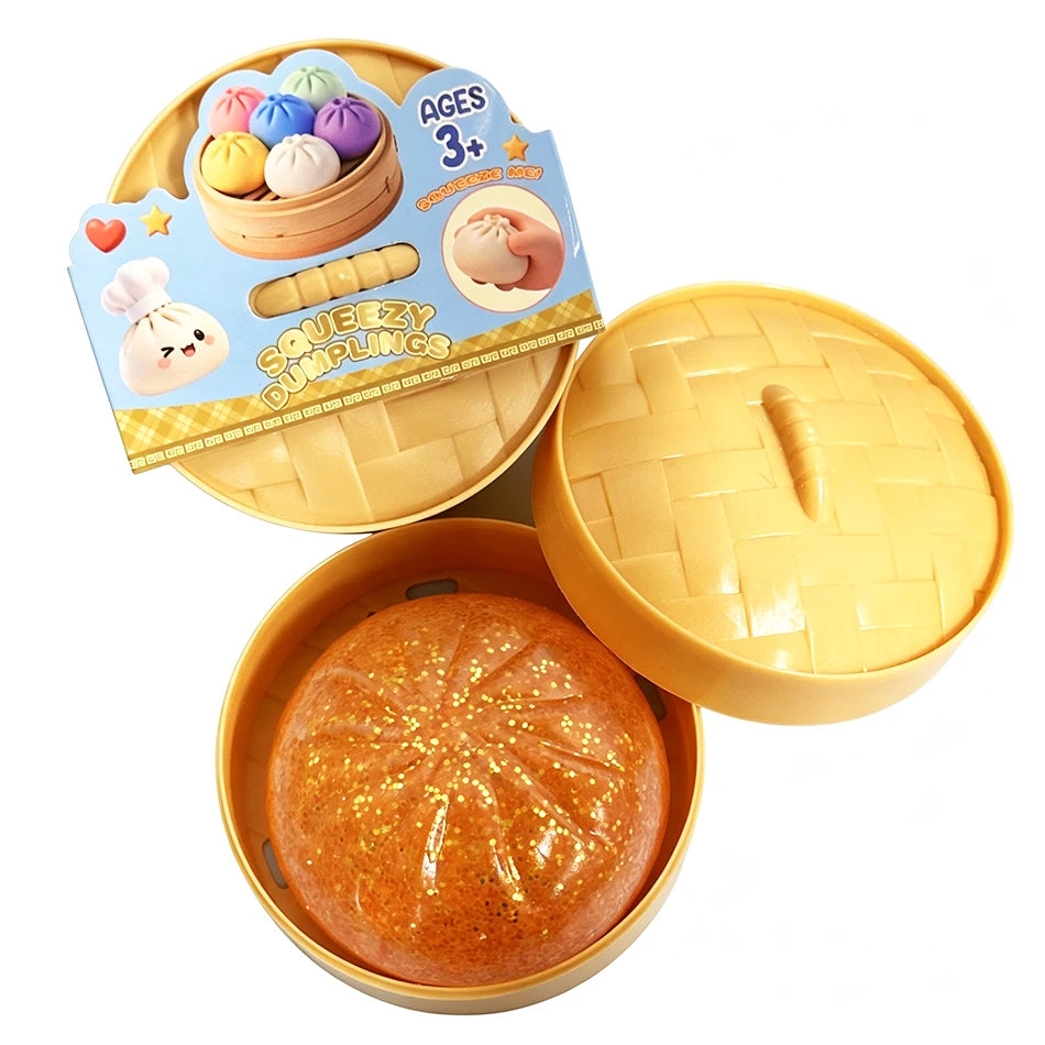 Dumpling Squishy Mysteries Dumplings Stress Relief Fidget Toy Home Office Desk Accessories Party Gifts Mystery Dumpling Squishy