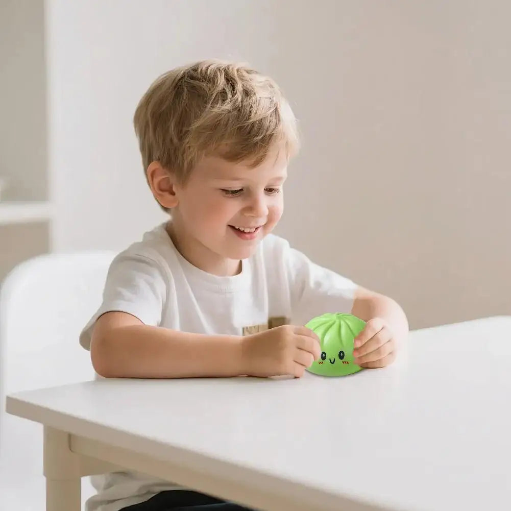 Giant Mystery Dumpling Squishy Soft Stretchy Bun with Food Steamer Design Pinchable Fingertip Fun Play and Squishy Lovers