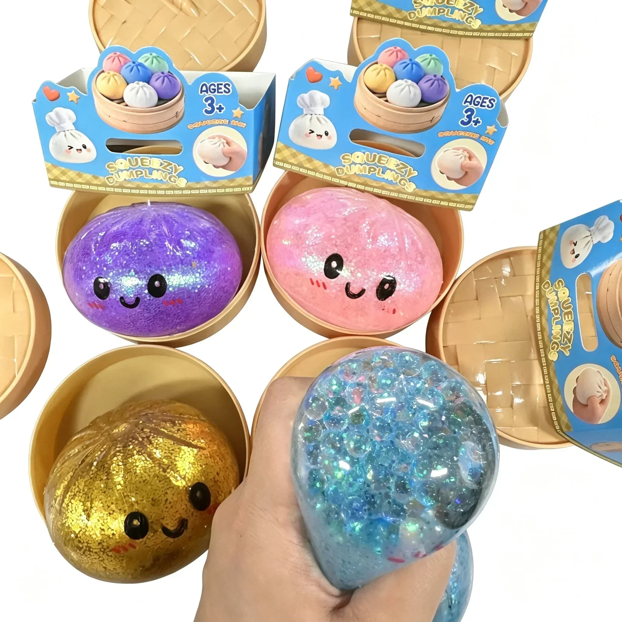 Dumpling Squishy Mysteries Dumplings Stress Relief Fidget Toys Home Office Desk Accessories Party Gift Mystery Dumpling Squishy