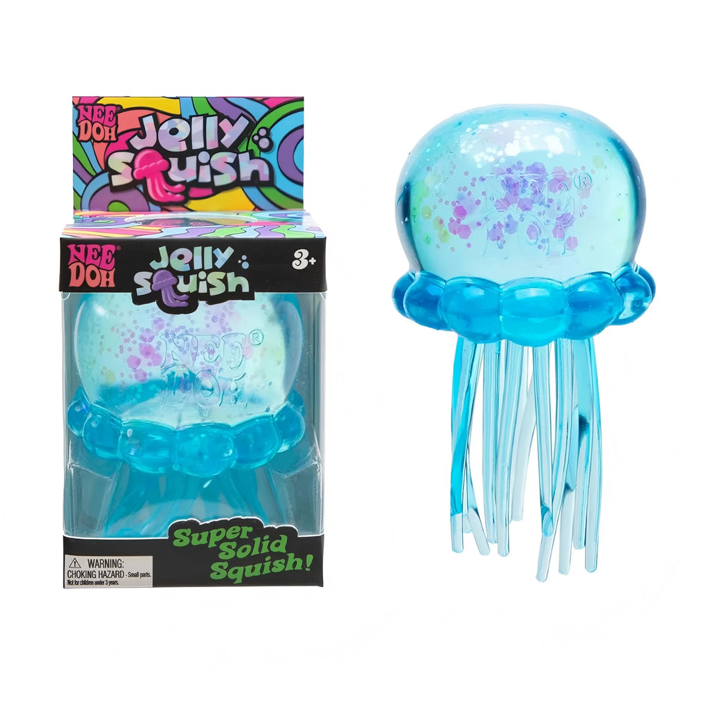NeeDoh  Trending Jellyfish & Cube Squish Toy, Soft Jelly Squeeze Stress Relief Fidget Toy, Sensory NeeDoh for Kids & Adults