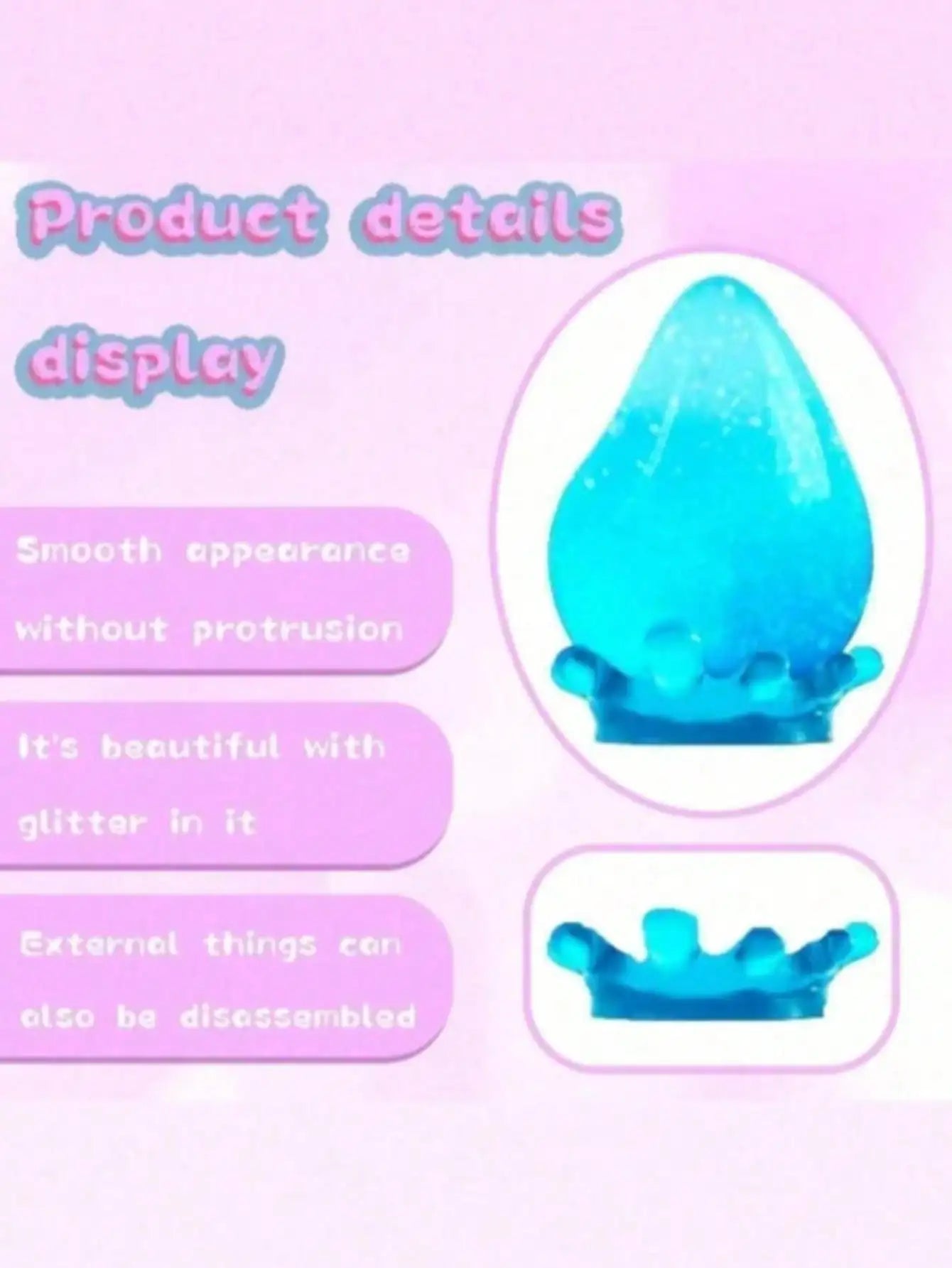 NEEDOH Water Drop Shaped Transparent Glitter Stress Relief Toy, Soft Sensory Toy Suitable For Children And Adults, Can Be Used A