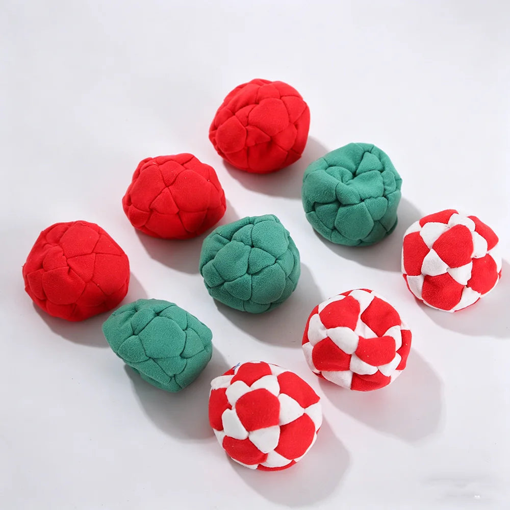Hacky Sack Hand-Made Knitted Footbag Sacks Assorted Foot Bag Crochet Hackys Ball for Adults, Hackys Bag Set Juggling Balls