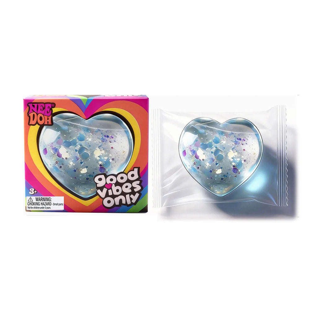 Needoh stress relieving toy with a soft and comfortable touch, gentle and non stick heart shape, cute, compact and portable palm