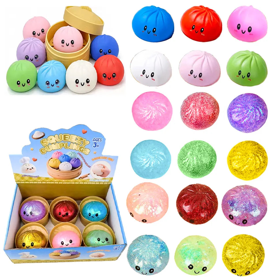 *Dumpling Squishy Mysteries Dumplings Stress Relief Fidget Toys Home Office Desk Accessories Party Gift Mystery Dumpling Squishy