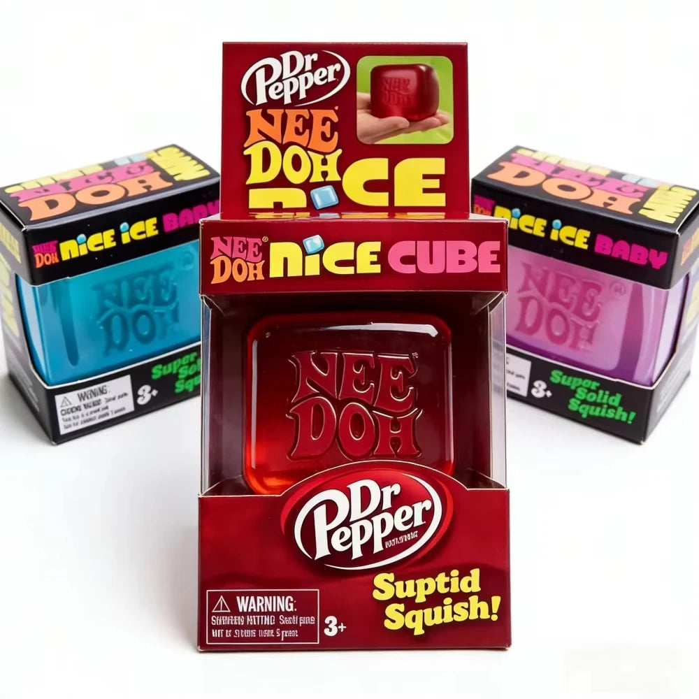 Needoh Nice Cube Sensory Stress Reliever Fidget Tool For Anxiety & Focus Desk Sensory Cube For Adults & Kids Birthday Gift